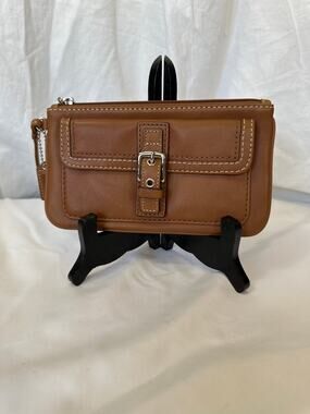 Coach Vintage Soho Leather Buckle Slim Envelope WalleWristlet Hand Bag EUC